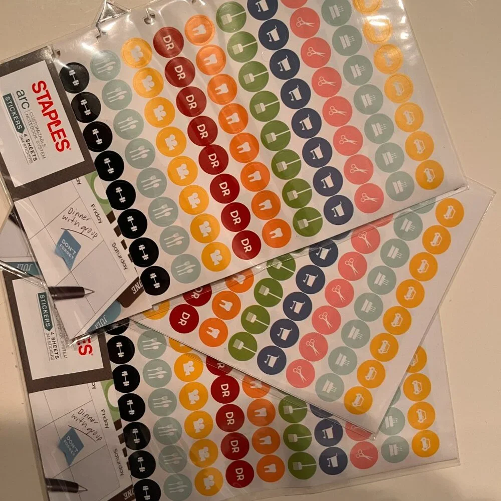 Organizational Stickers for Notebooks, Calendars &‎  Datebooks (3 packs / new/x)
